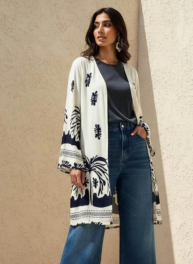 سبلاش فيڤ Viscose Kimono Shrug Printed